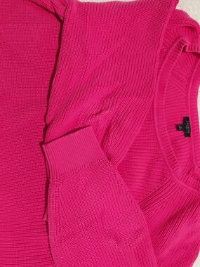 Talbots Hot Pink Ribbed Crewneck Sweater
